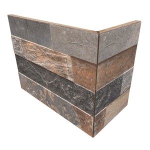 NB18296 SPLIT FACE SLATE MULTICOLOUR EXTERNAL ANGLE 200X100X150