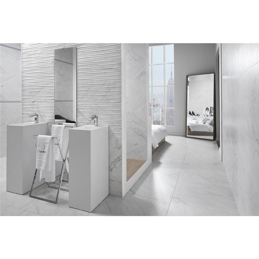 NB18474 STYLISH CONCEPT DECOR BLANCO SATIN RECTIFIED WALL TILE 300X900