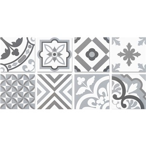 NB18206 TRURO GREY MIXED PATTERN WALL & FLOOR TILE 200X200