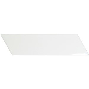 NB18121 CHEVRONA WHITE GLOSS RIGHT WALL TILE 186X52