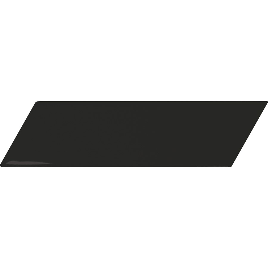 NB18122 CHEVRONA BLACK MATT LEFT WALL TILE 186X52