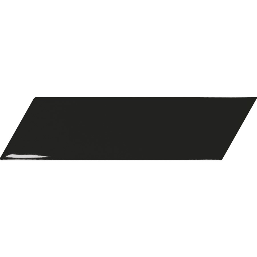 NB18124 CHEVRONA BLACK GLOSS LEFT WALL TILE 186X52