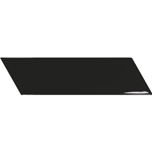 NB18125 CHEVRONA BLACK GLOSS RIGHT WALL TILE 186X52