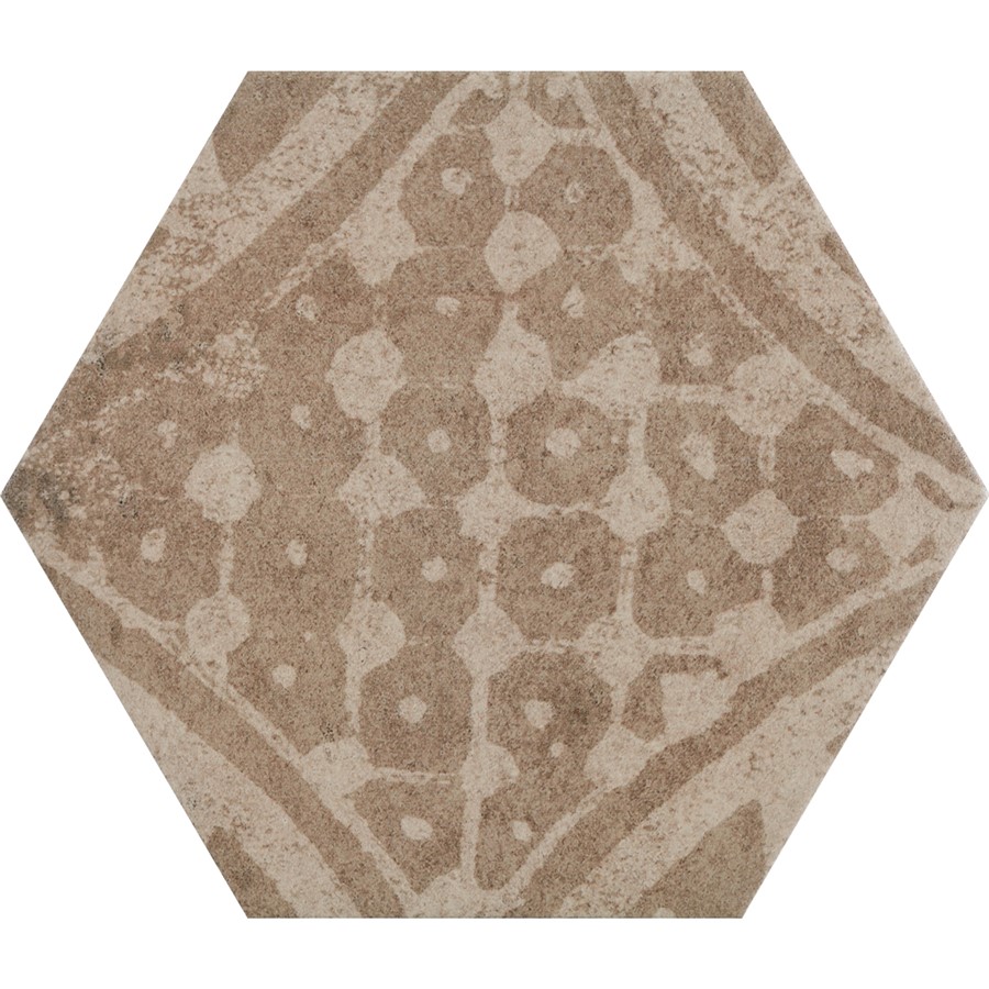 NB18989 MERGE HEXAGON WARM MULTI MIX DECOR WALL & FLOOR TILE 250X220