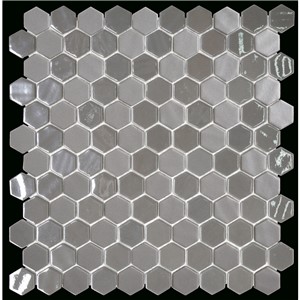 NB19131 SYNERGY HEXAGON GLASS GREY MOSAIC 310X290