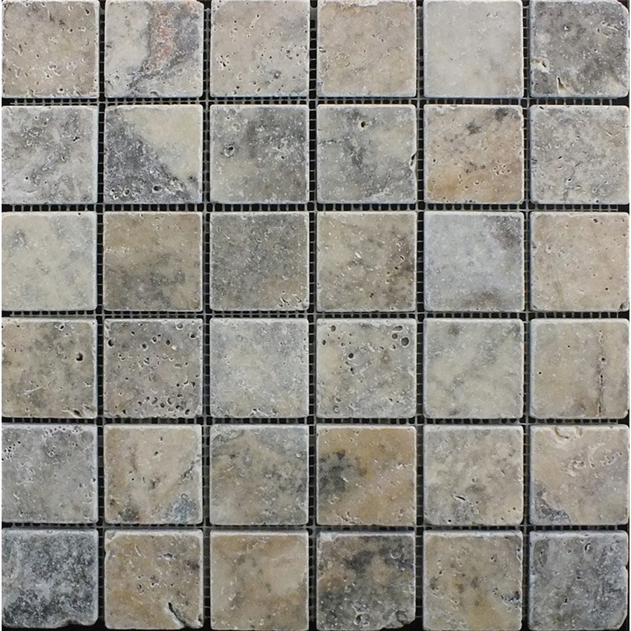 NB19159 AEGEAN MOSAIC SILVER TRAVERTINE MIX 30X30 SHEET