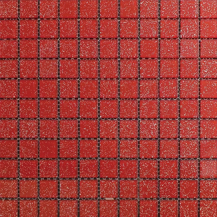 NB19170 GLITTER MOSAIC RED 300X300 SHEET (2.4X2.4 CHIPS)