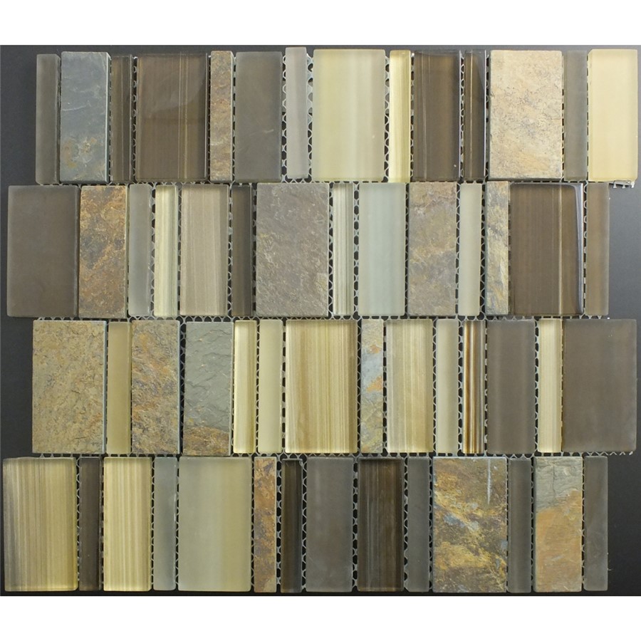 NB19185 STONEGLASS MOSAIC CINNAMON 30X30CM SHEET