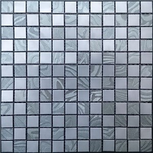 NB19189 MINI METAL SQUARE MOSAIC 30X30CM SHEET