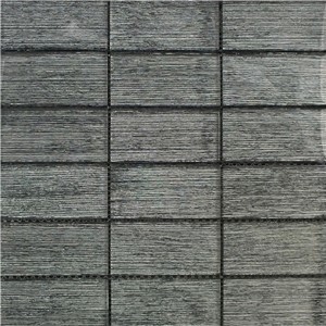 NB19192 LINEAR GLASS MOSAIC TITANIUM 300X300 SHEET