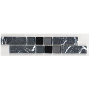 NB2700 AMERSHAM NERO MOSAIC LISTELLO 250X50MM