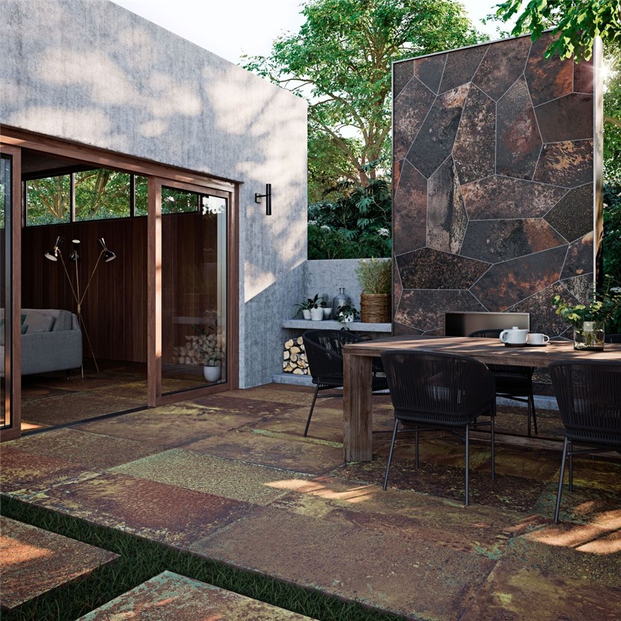 NB15917 CORTEN OXIDUM PORCELAIN PAVING 500X1000X20MM