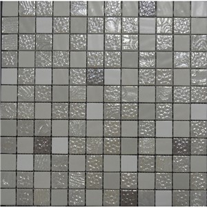 NB19867 GLAMOUR CREAM/MIRROR TEXTURE MOSAIC SHEET 333X333