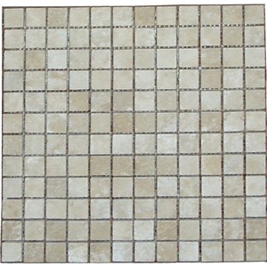 NB2224 NATURAL TRAVERTINE M/LIGHT MOSAIC 305X305 (23X23)