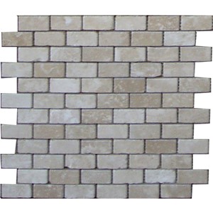 NB2228 NATURAL TRAVERTINE M/LIGHT MOSAIC 305X305 (23X49)